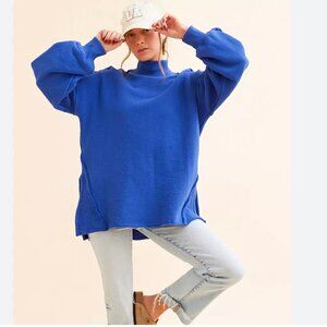 Free People Blue Sweatshirt